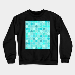 Bright Blue Geometric Circles Pattern Crewneck Sweatshirt